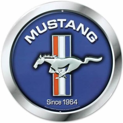 GE Enseigne en métal Mustang depuis 1964 Rond 12'' 